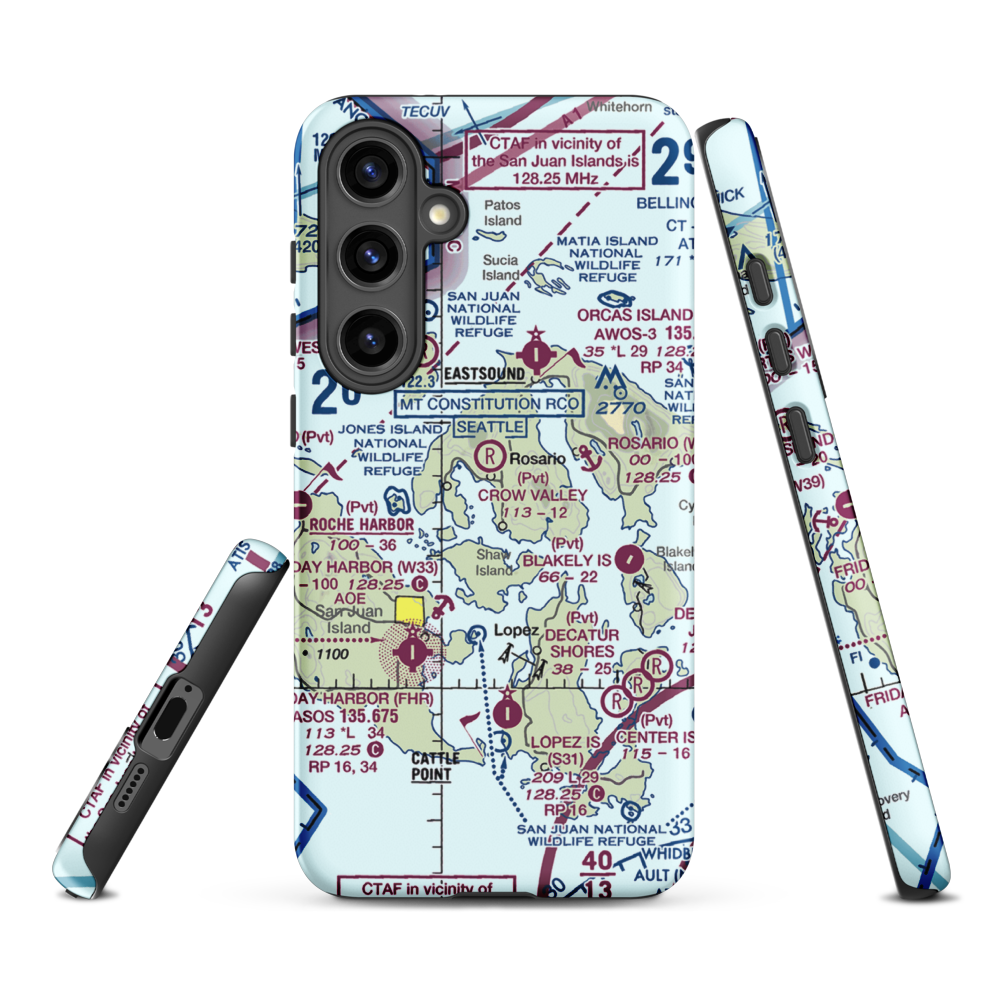 Westsound/Wsx Seaplane Base (WA83) VFR Sectional Samsung Phone Case Samsung Galaxy S24 Plus model shown