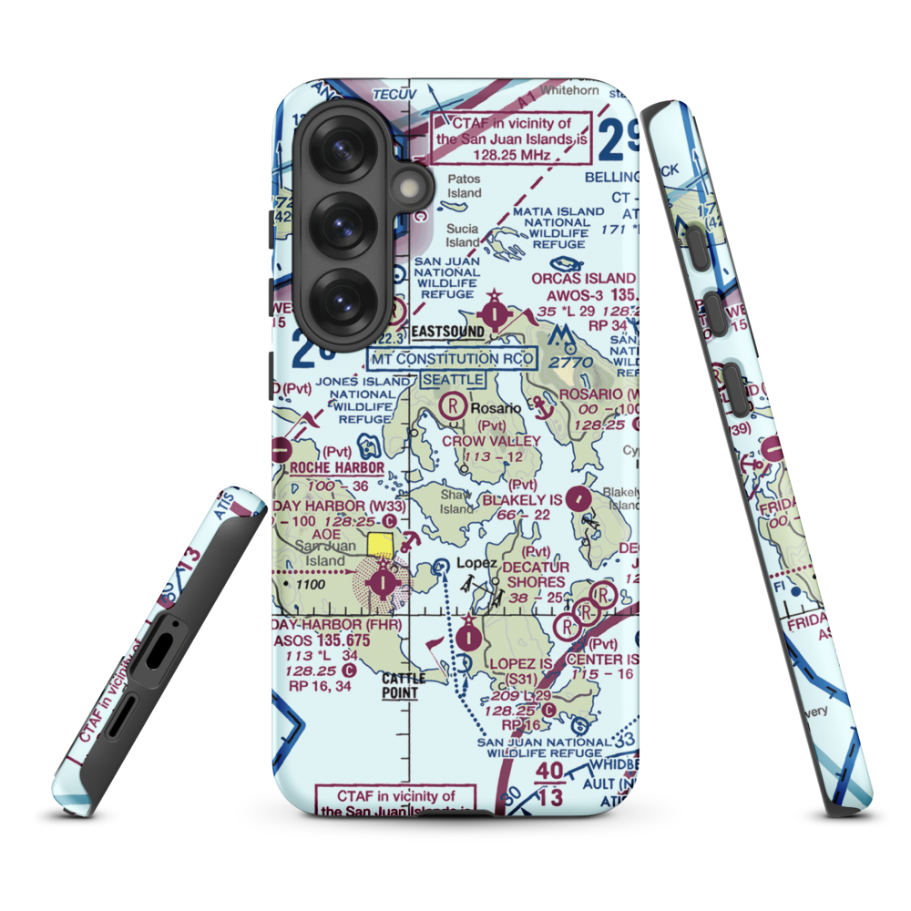 Westsound/Wsx Seaplane Base (WA83) VFR Sectional Samsung Phone Case Samsung Galaxy S25 Plus model shown