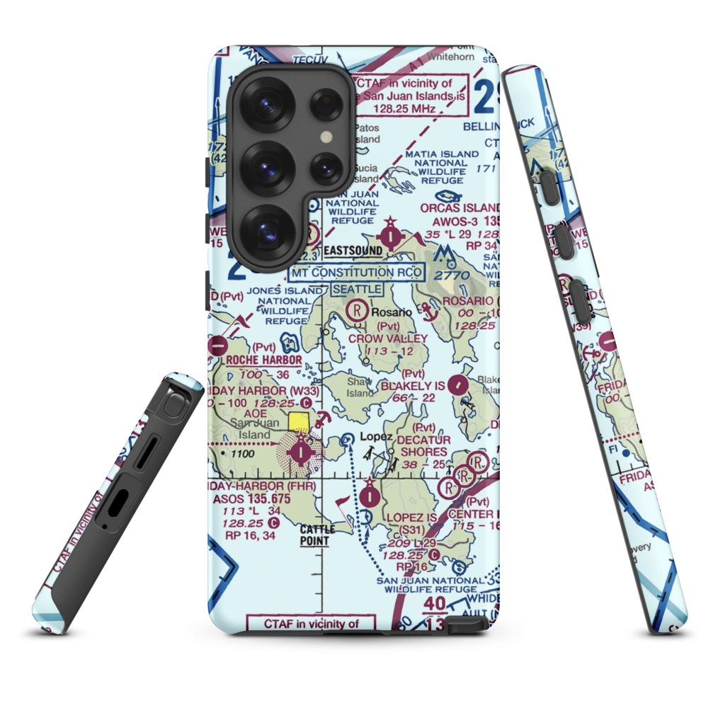 Westsound/Wsx Seaplane Base (WA83) VFR Sectional Samsung Phone Case Samsung Galaxy S25 Ultra model shown