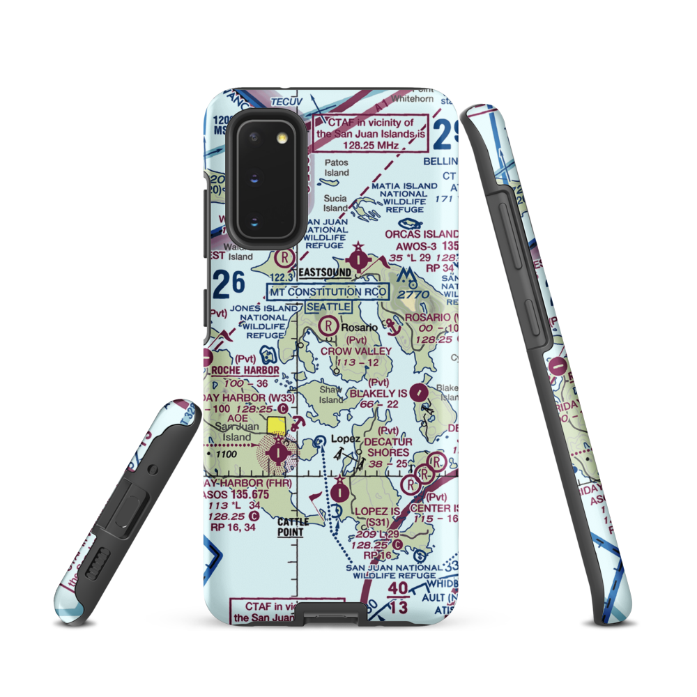 Westsound/Wsx Seaplane Base (WA83) VFR Sectional Samsung Phone Case Samsung Galaxy S20 model shown