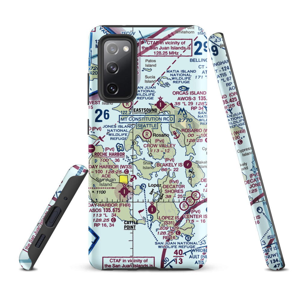 Westsound/Wsx Seaplane Base (WA83) VFR Sectional Samsung Phone Case Samsung Galaxy S20 FE model shown