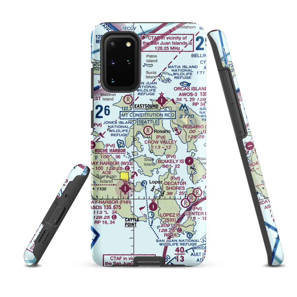Westsound/Wsx Seaplane Base (WA83) VFR Sectional Samsung Phone Case Samsung Galaxy S20 Plus model shown