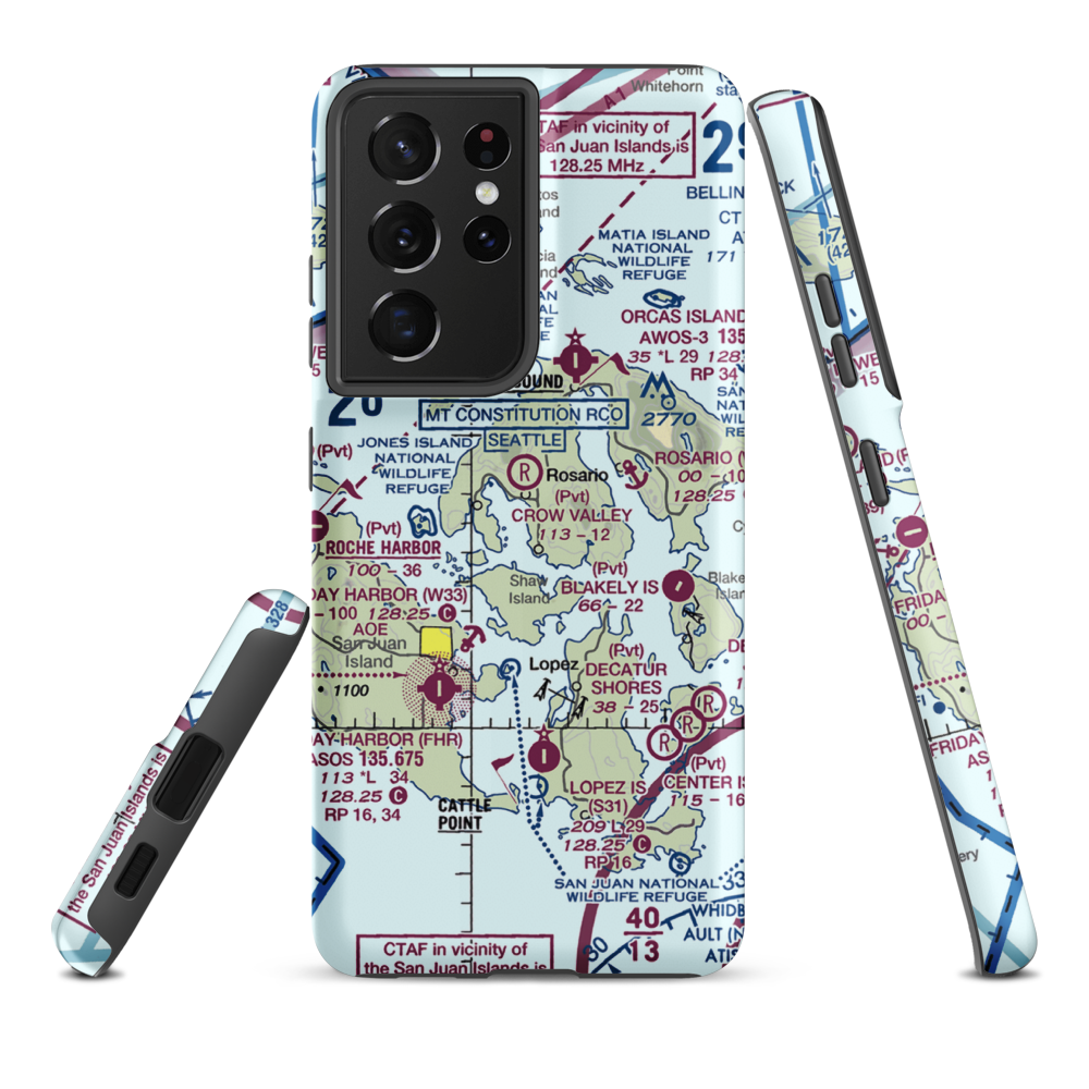 Westsound/Wsx Seaplane Base (WA83) VFR Sectional Samsung Phone Case Samsung Galaxy S21 Plus model shown