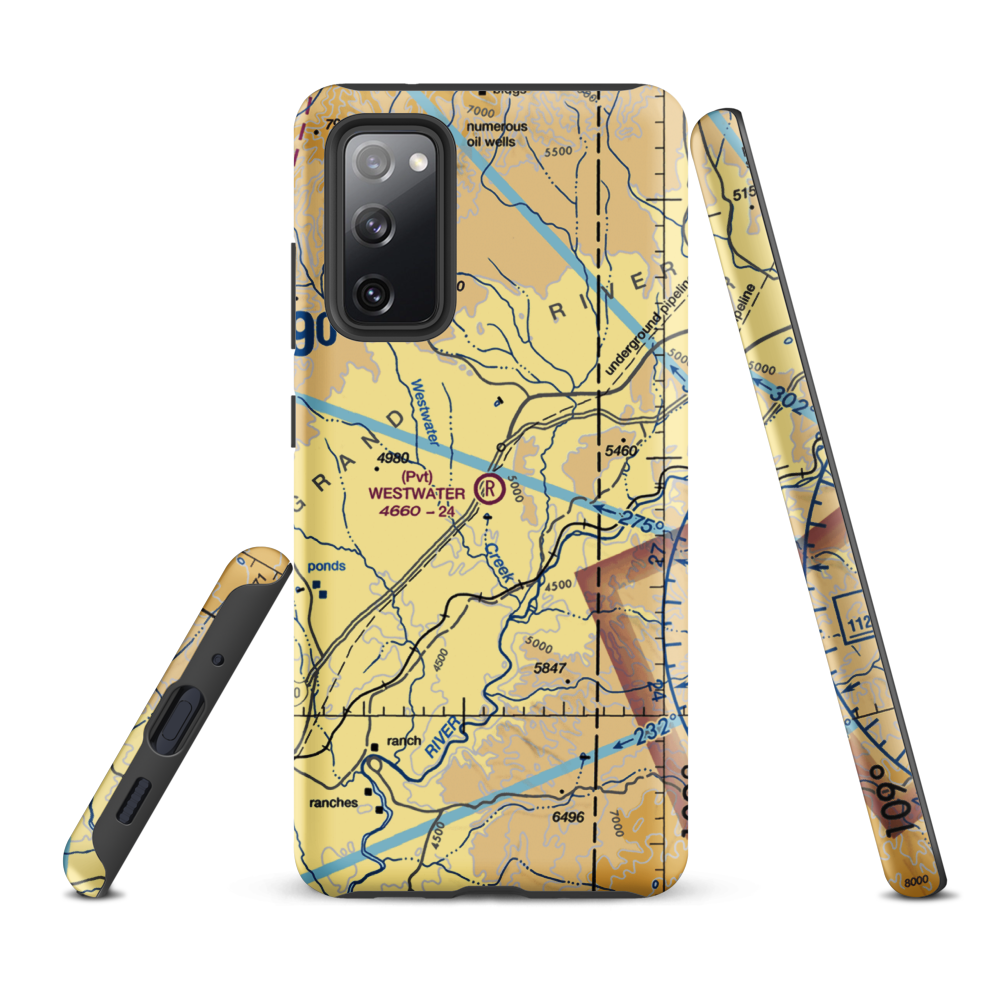 Westwater Airport (UT42) VFR Sectional Samsung Phone Case Samsung Galaxy S20 FE model shown
