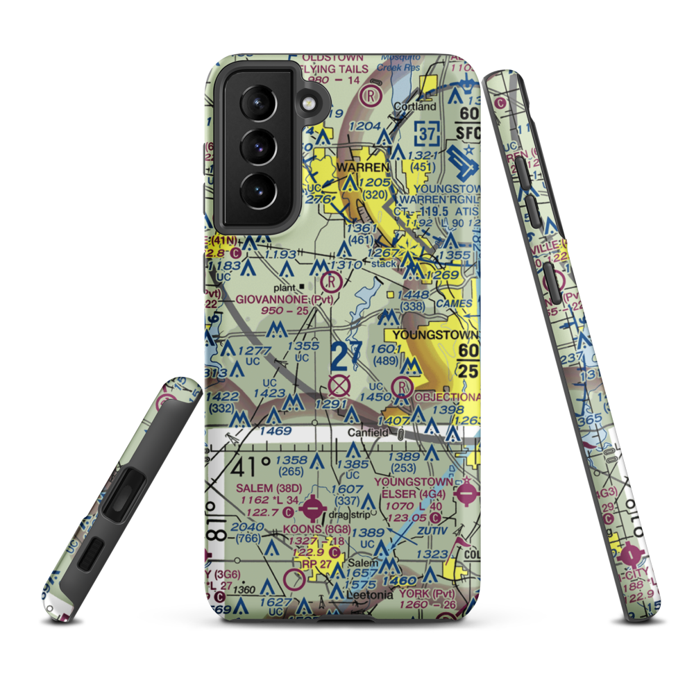 Wetzl Airport (46OH) VFR Sectional Samsung Phone Case Samsung Galaxy S21 FE model shown