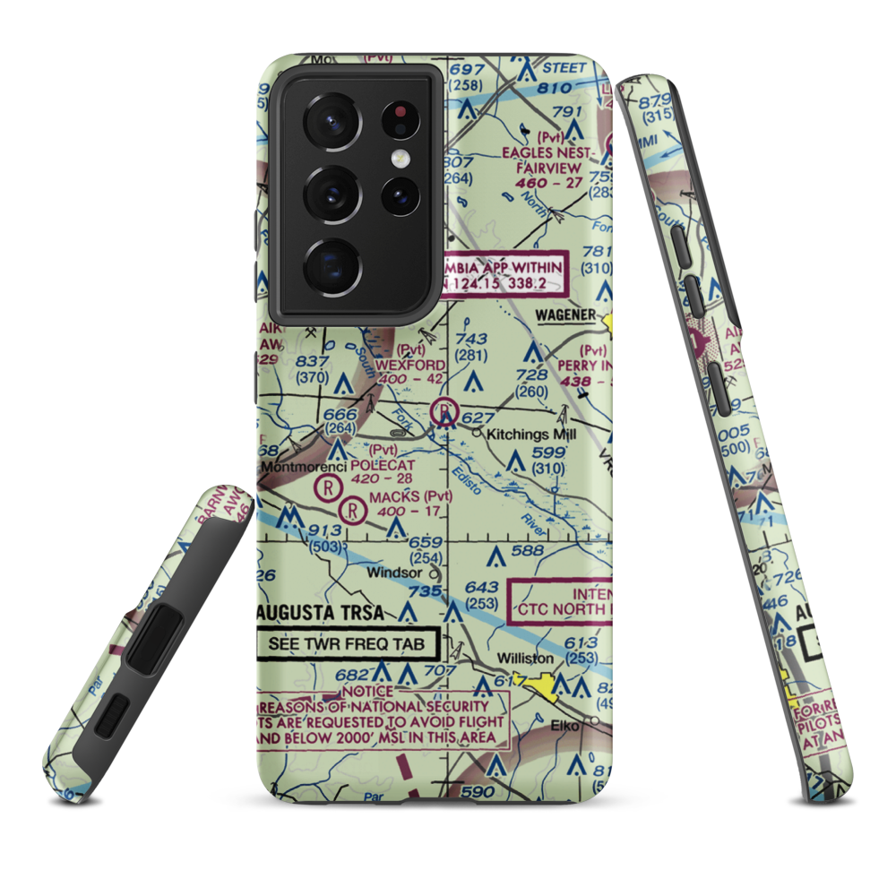 Wexford Landing Airport (4SC7) VFR Sectional Samsung Phone Case Samsung Galaxy S21 Ultra model shown