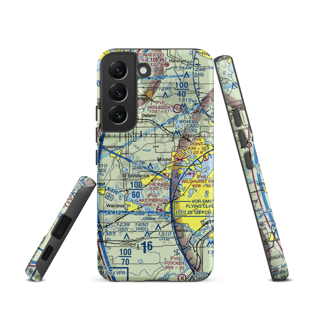 Whaletail Lake Seaplane Base (95MN) VFR Sectional Samsung Phone Case Samsung Galaxy S22 model shown