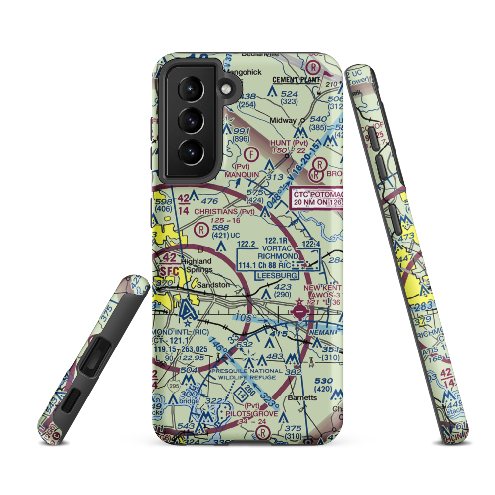 Wharton Field (US-0036) VFR Sectional Samsung Phone Case Samsung Galaxy S21 Ultra model shown