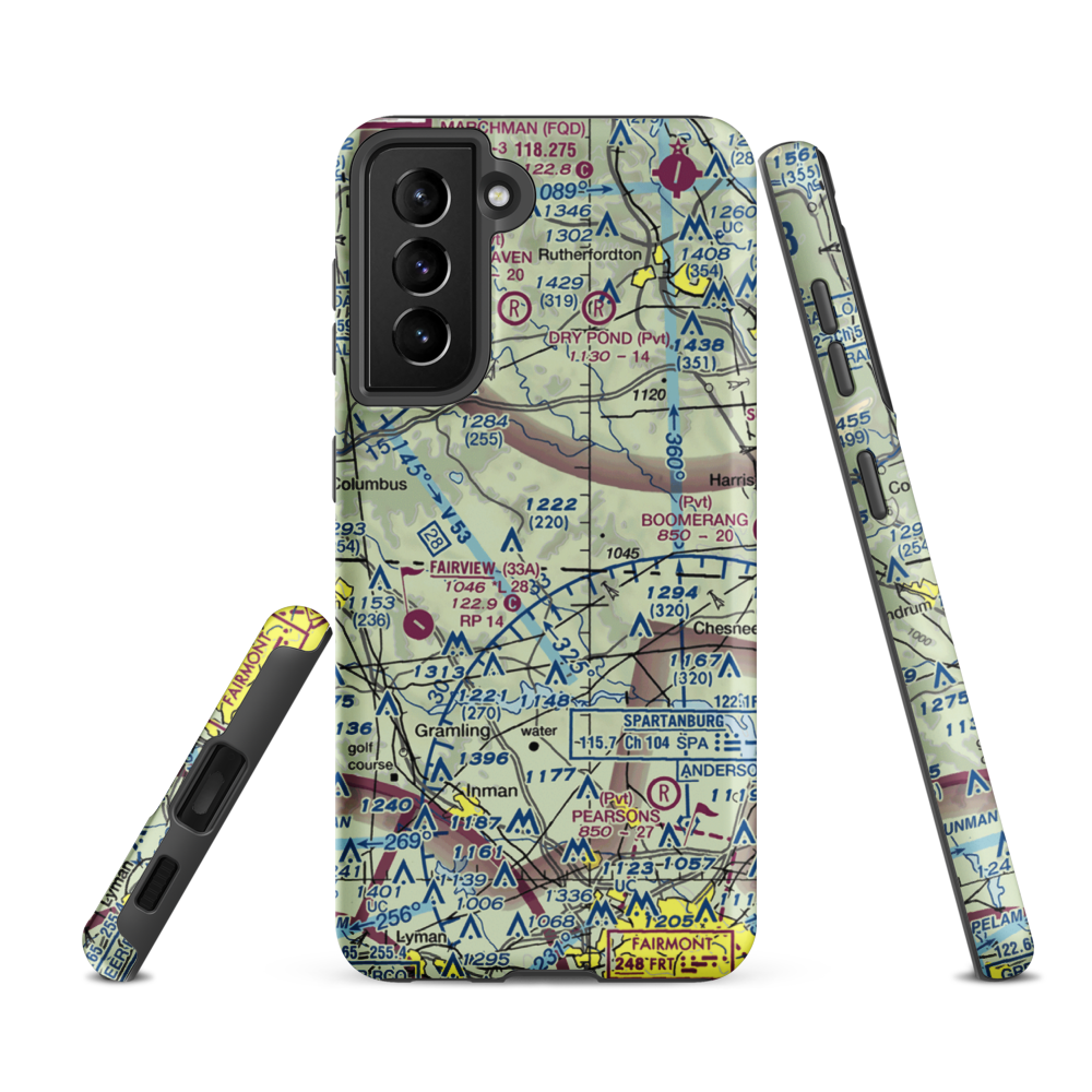Wheat Field (56NC) VFR Sectional Samsung Phone Case Samsung Galaxy S21 FE model shown