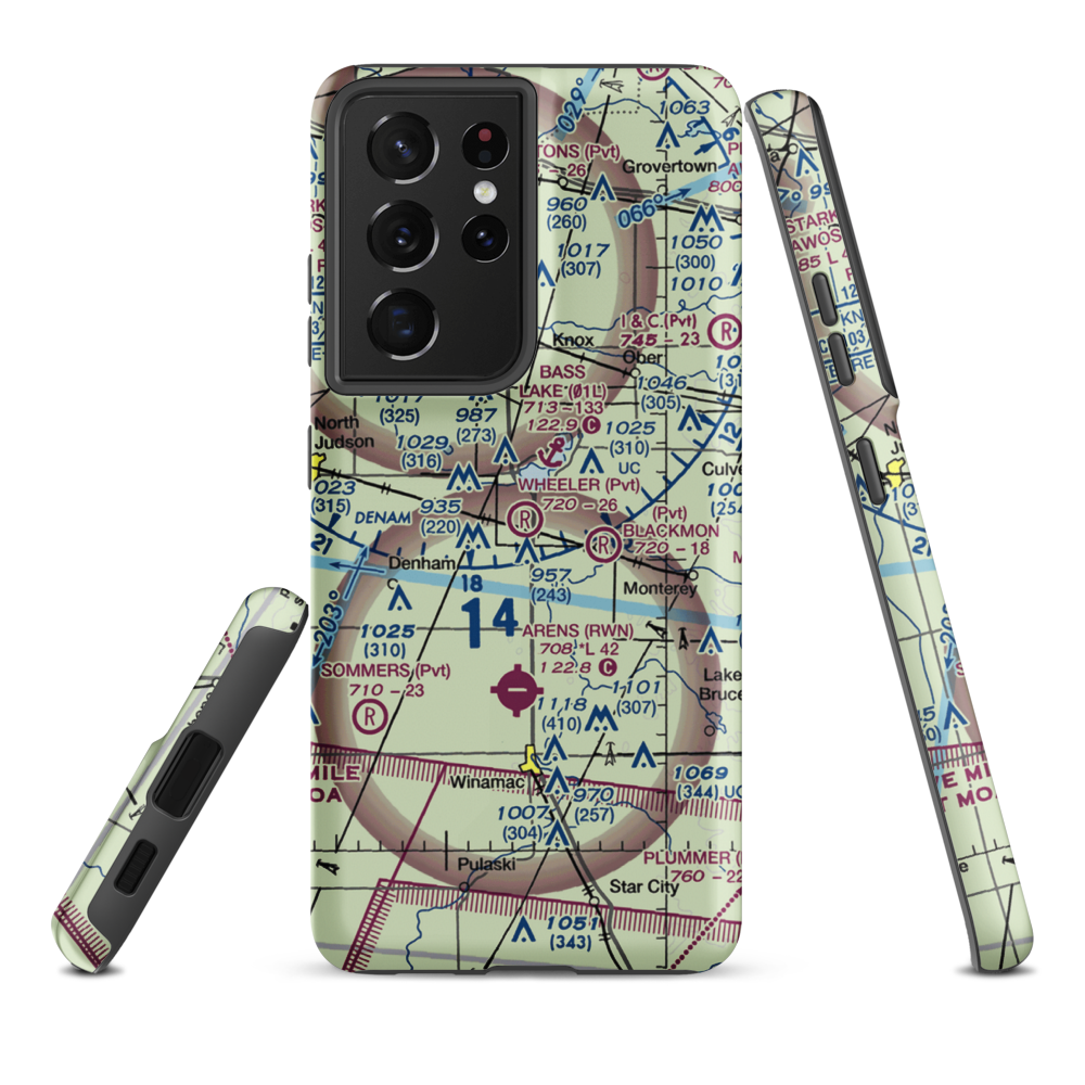 Wheeler Airport (IG05) VFR Sectional Samsung Phone Case Samsung Galaxy S21 Ultra model shown