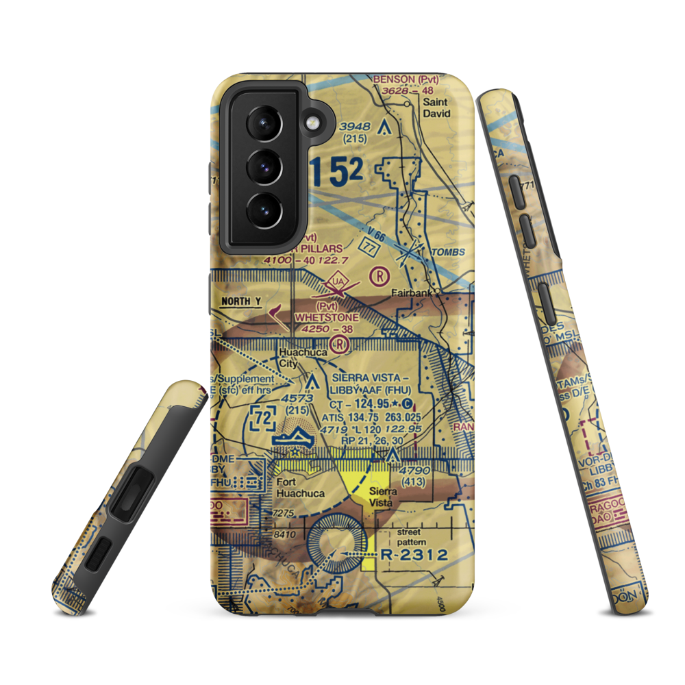 Whetstone Airport (11AZ) VFR Sectional Samsung Phone Case Samsung Galaxy S21 FE model shown