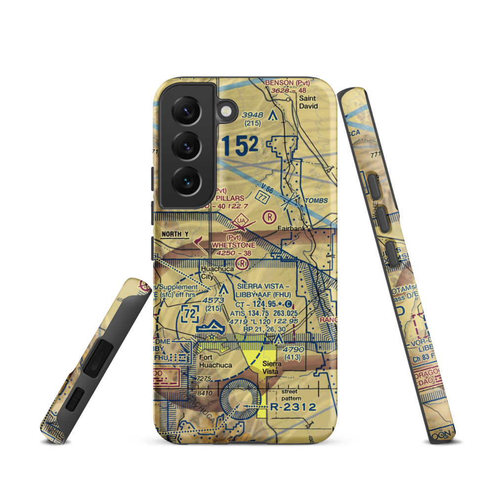 Whetstone Airport (11AZ) VFR Sectional Samsung Phone Case Samsung Galaxy S22 model shown