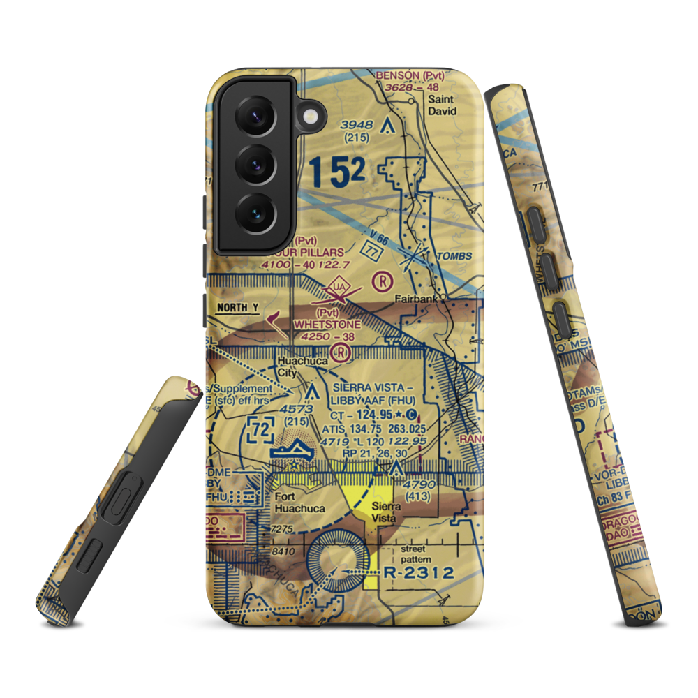Whetstone Airport (11AZ) VFR Sectional Samsung Phone Case Samsung Galaxy S22 Plus model shown