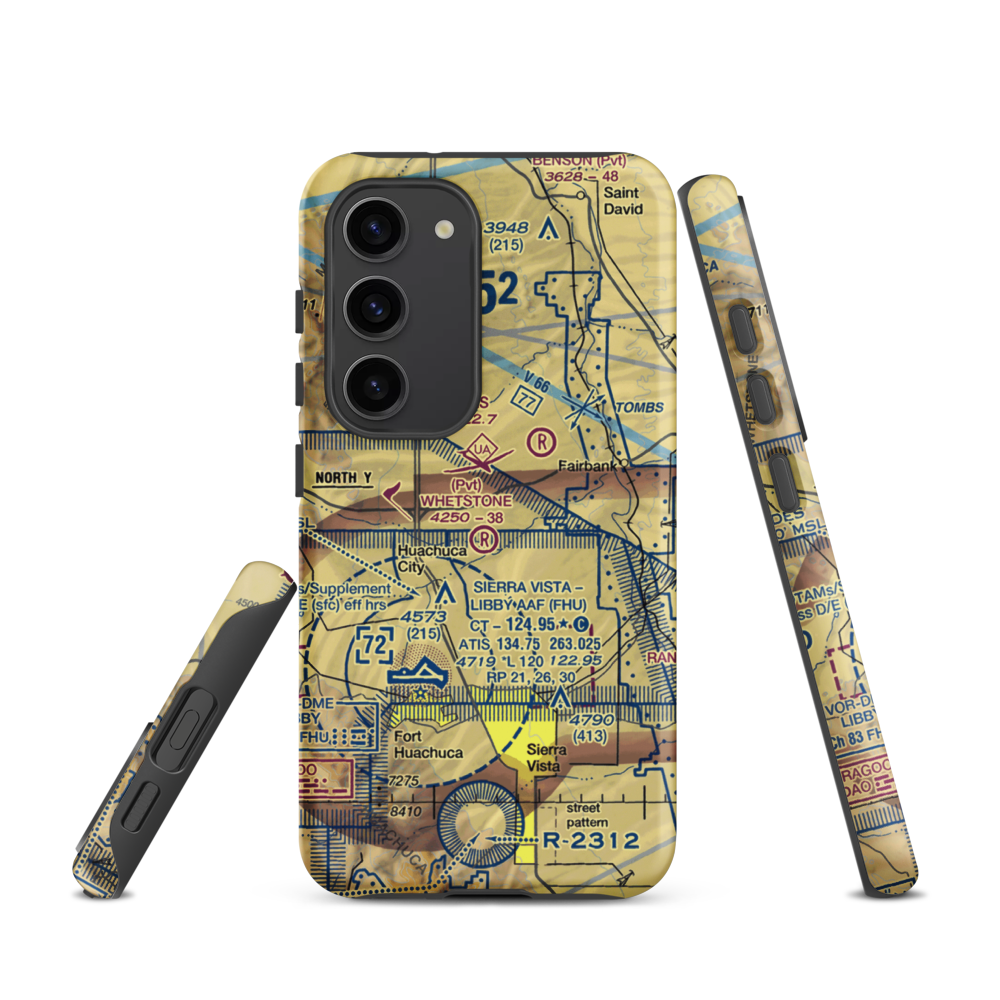 Whetstone Airport (11AZ) VFR Sectional Samsung Phone Case Samsung Galaxy S23 model shown
