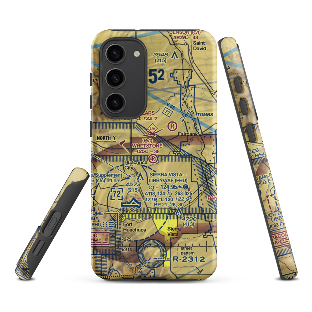 Whetstone Airport (11AZ) VFR Sectional Samsung Phone Case Samsung Galaxy S23 Plus model shown