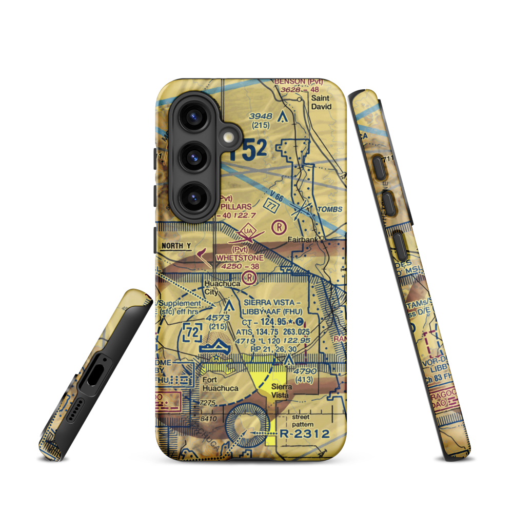 Whetstone Airport (11AZ) VFR Sectional Samsung Phone Case Samsung Galaxy S24 model shown