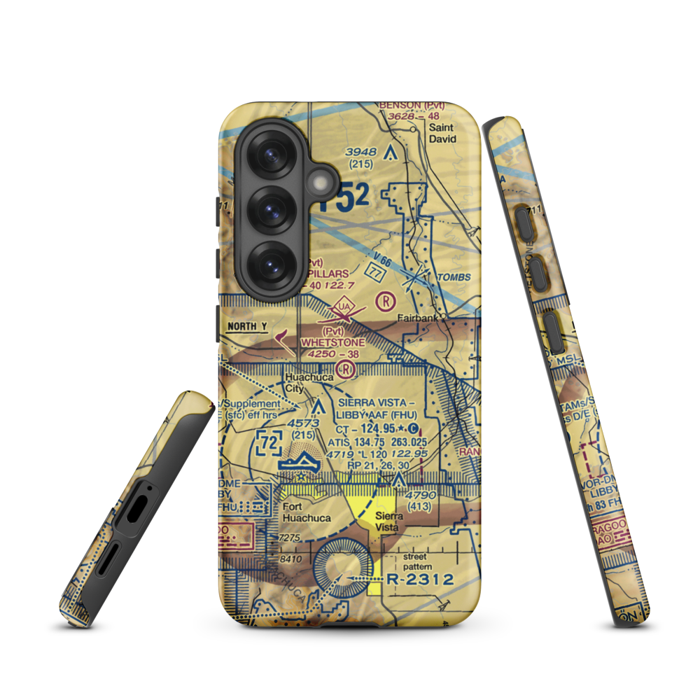 Whetstone Airport (11AZ) VFR Sectional Samsung Phone Case Samsung Galaxy S25 model shown