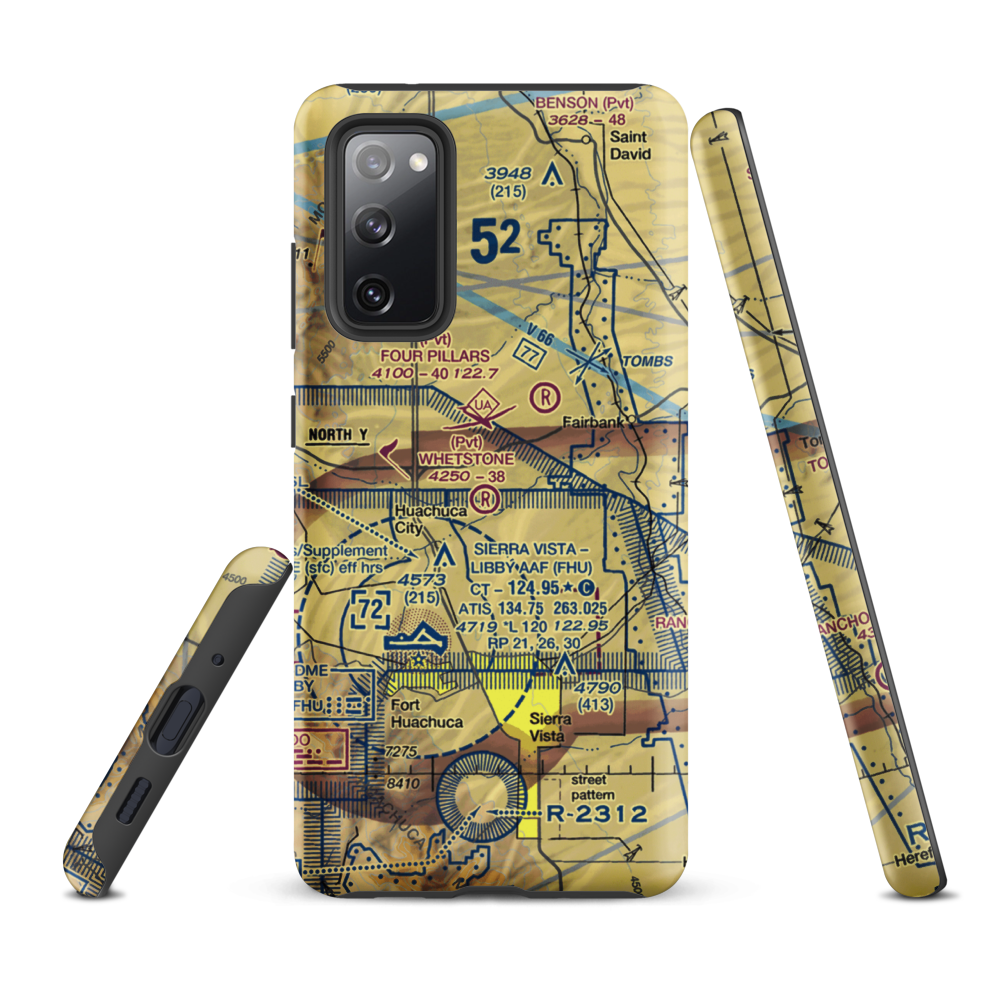Whetstone Airport (11AZ) VFR Sectional Samsung Phone Case Samsung Galaxy S20 FE model shown