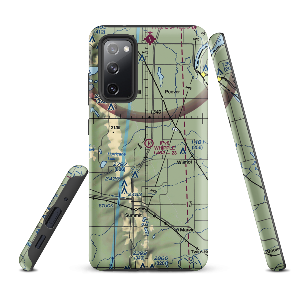 Whipple Ranch Airport (SD65) VFR Sectional Samsung Phone Case Samsung Galaxy S20 FE model shown