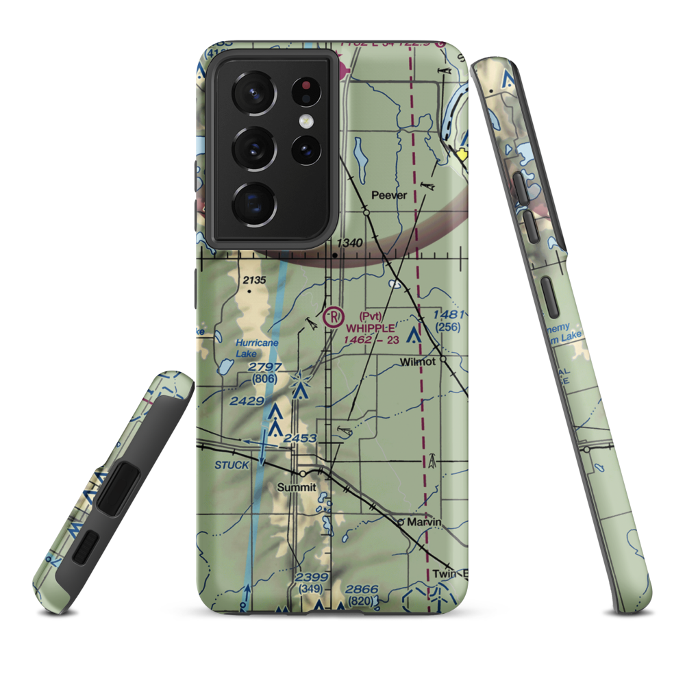 Whipple Ranch Airport (SD65) VFR Sectional Samsung Phone Case Samsung Galaxy S21 Ultra model shown