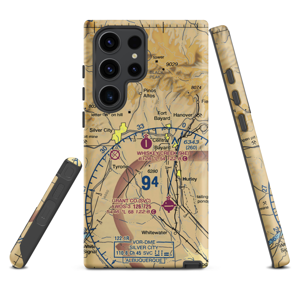 Whiskey Creek Airport (94E) VFR Sectional Samsung Phone Case Samsung Galaxy S23 Ultra model shown