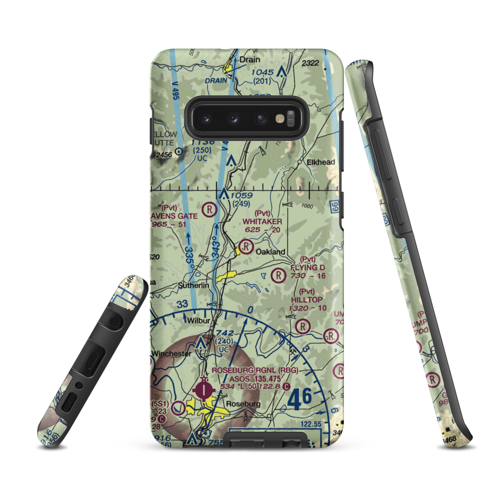 Whitaker Airport (60OR) VFR Sectional Samsung Phone Case Samsung Galaxy S10 Plus model shown