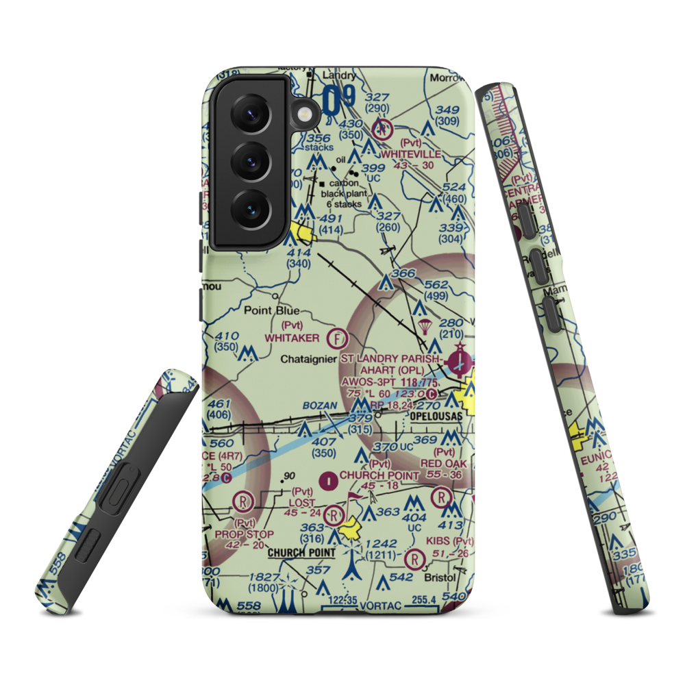 Whitaker Ultralightport (39LA) VFR Sectional Samsung Phone Case Samsung Galaxy S22 Plus model shown