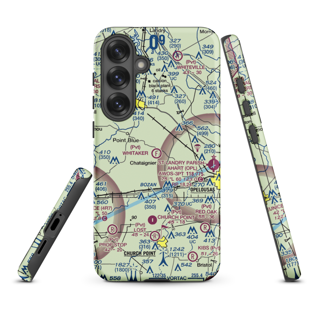 Whitaker Ultralightport (39LA) VFR Sectional Samsung Phone Case Samsung Galaxy S25 Plus model shown