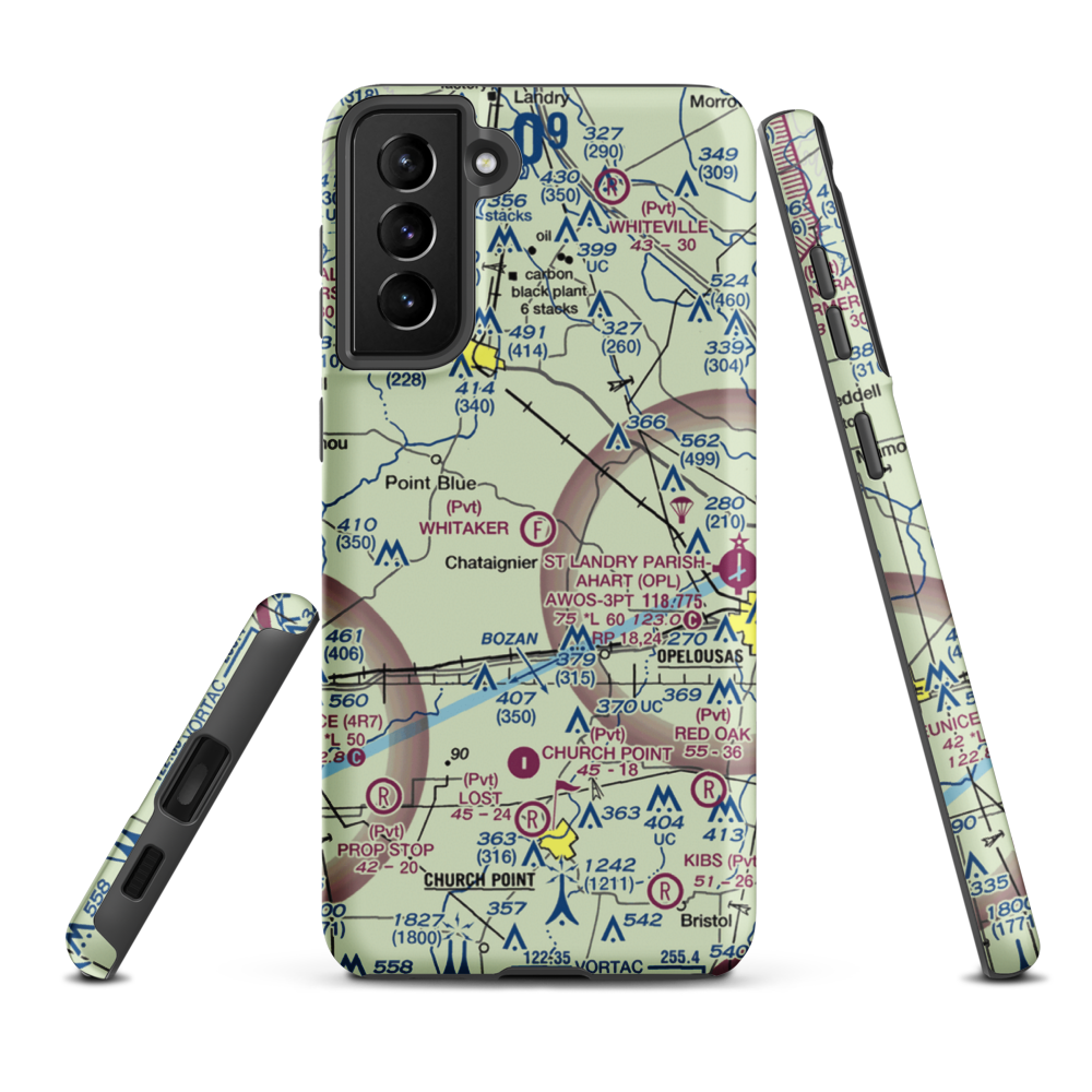 Whitaker Ultralightport (39LA) VFR Sectional Samsung Phone Case Samsung Galaxy S21 Plus model shown