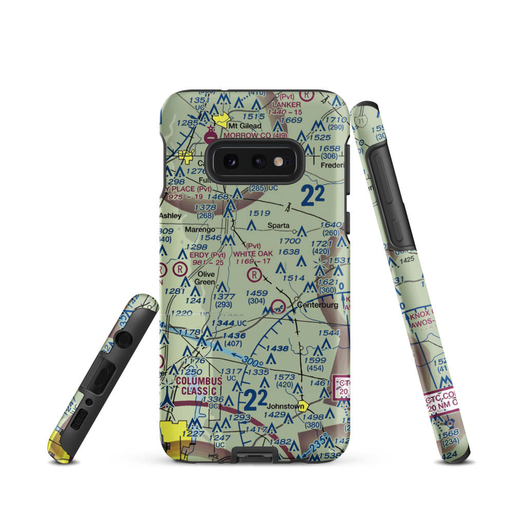 White Oak Field (OH87) VFR Sectional Samsung Phone Case Samsung Galaxy S10 Plus model shown