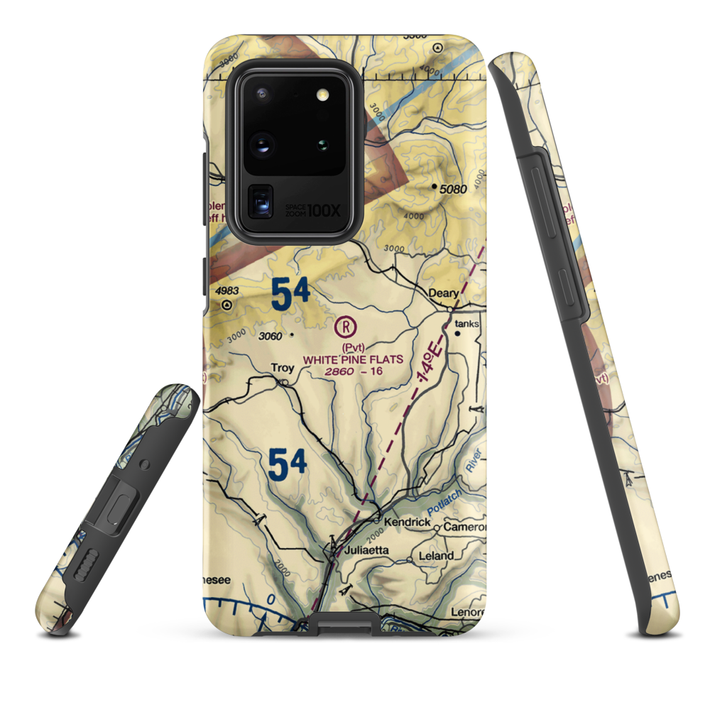 White Pine Flats Ranch LLC Airport (ID94) VFR Sectional Samsung Phone Case Samsung Galaxy S20 Ultra model shown
