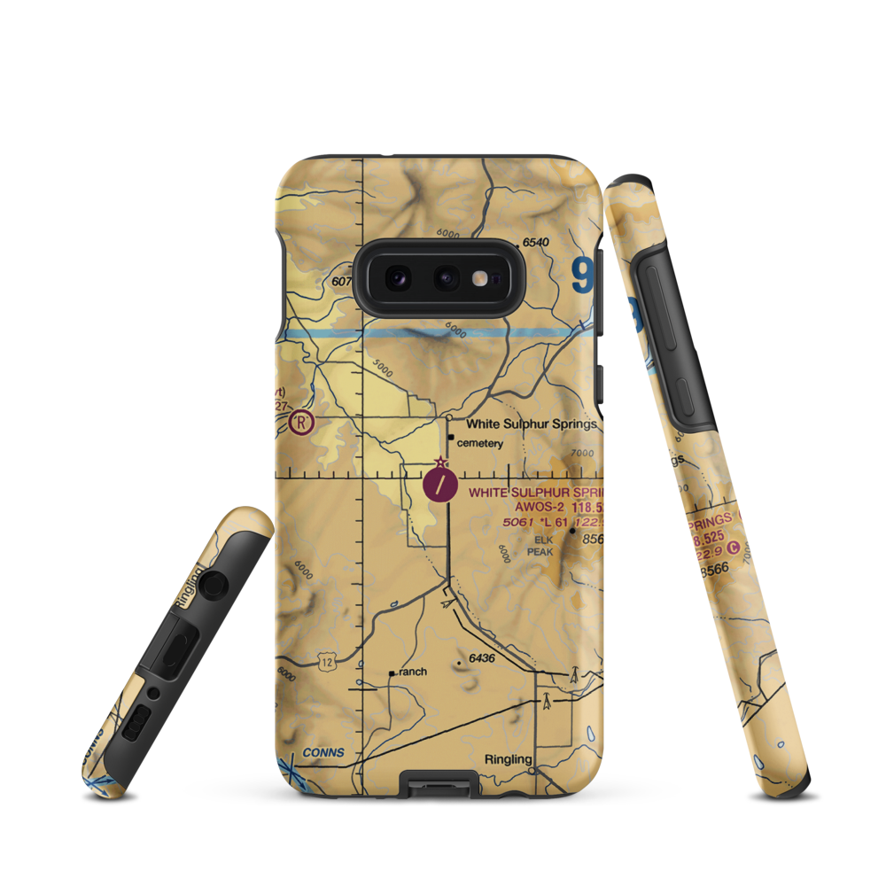 White Sulphur Springs Airport (7S6) VFR Sectional Samsung Phone Case Samsung Galaxy S10e model shown
