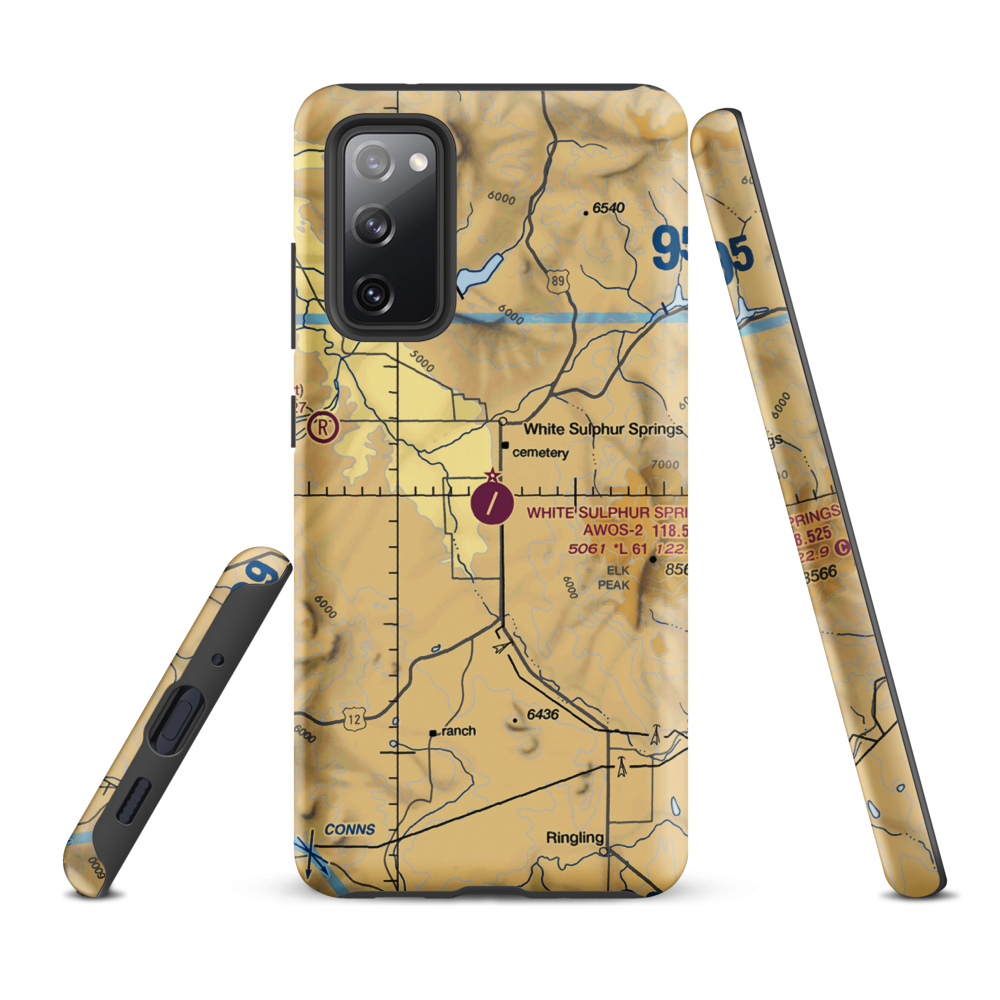 White Sulphur Springs Airport (7S6) VFR Sectional Samsung Phone Case Samsung Galaxy S20 FE model shown