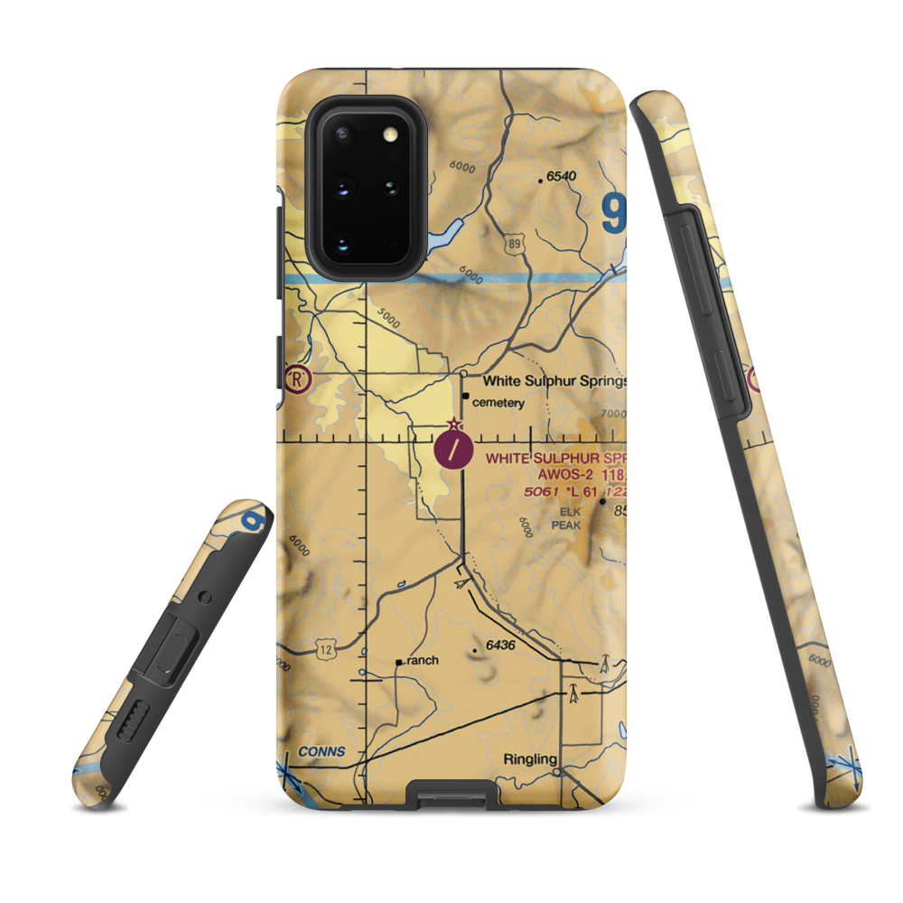 White Sulphur Springs Airport (7S6) VFR Sectional Samsung Phone Case Samsung Galaxy S20 Plus model shown