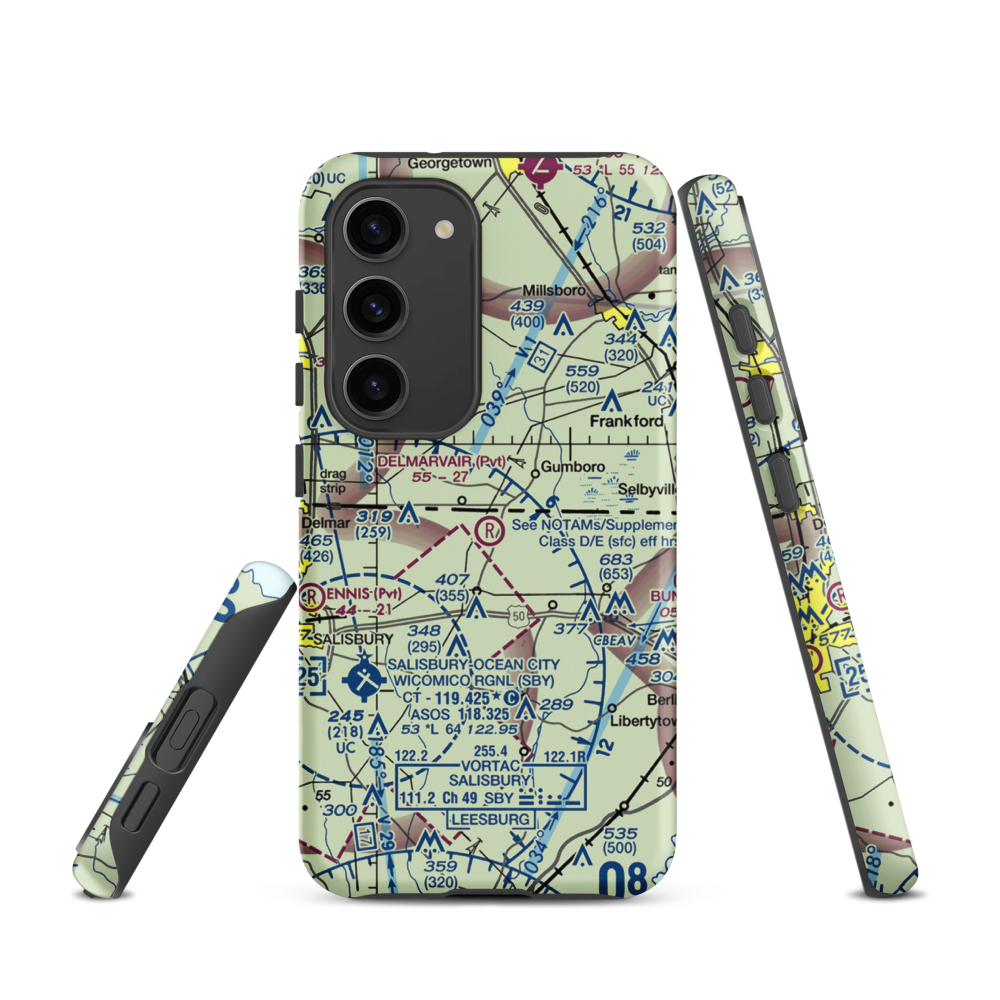 White's Airstrip (6MD8) VFR Sectional Samsung Phone Case Samsung Galaxy S23 model shown