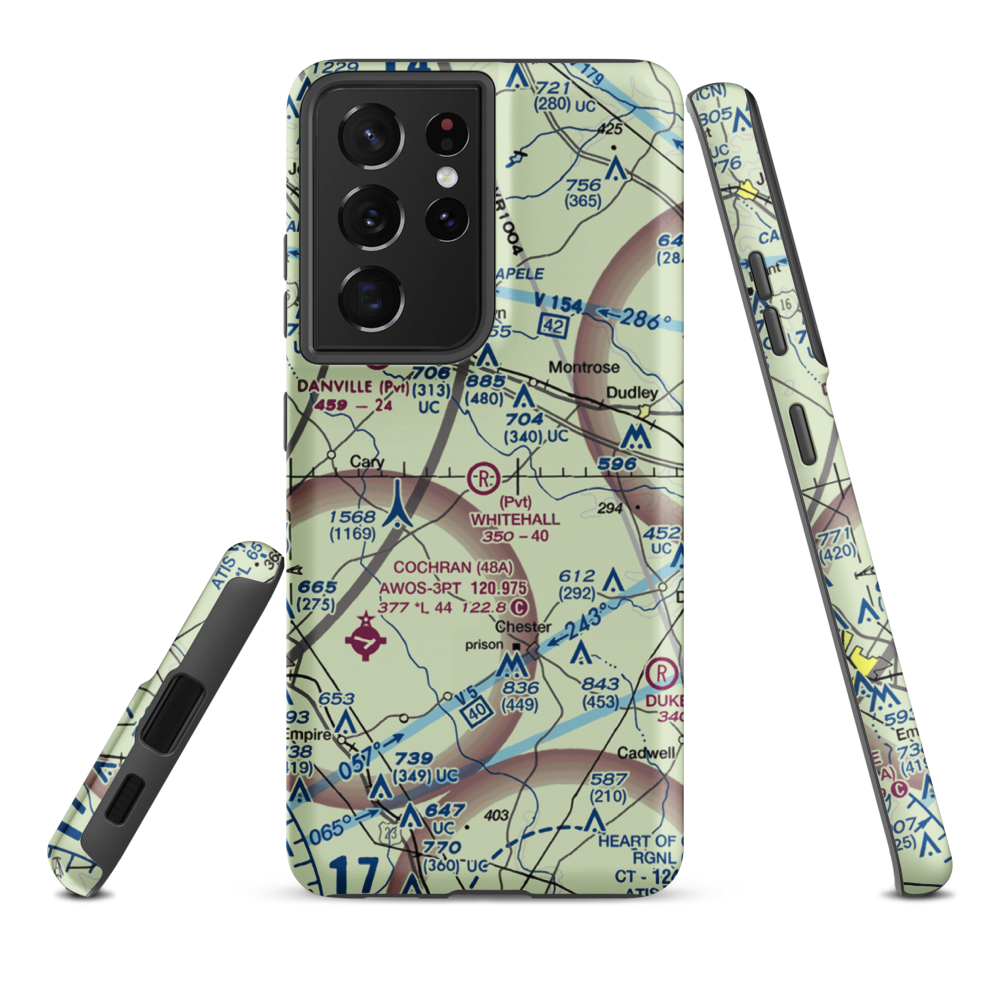 Whitehall Airport (4GE3) VFR Sectional Samsung Phone Case Samsung Galaxy S21 Ultra model shown
