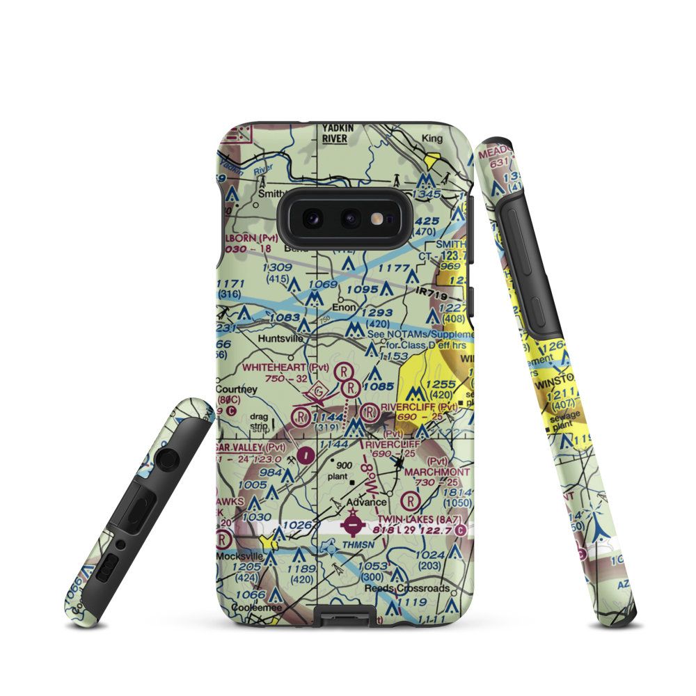 Whiteheart Farm Airport (08NC) VFR Sectional Samsung Phone Case Samsung Galaxy S10e model shown