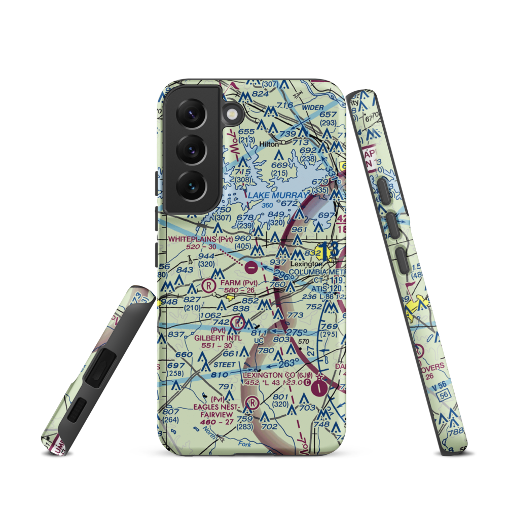 Whiteplains Airport (9SC) VFR Sectional Samsung Phone Case Samsung Galaxy S22 model shown