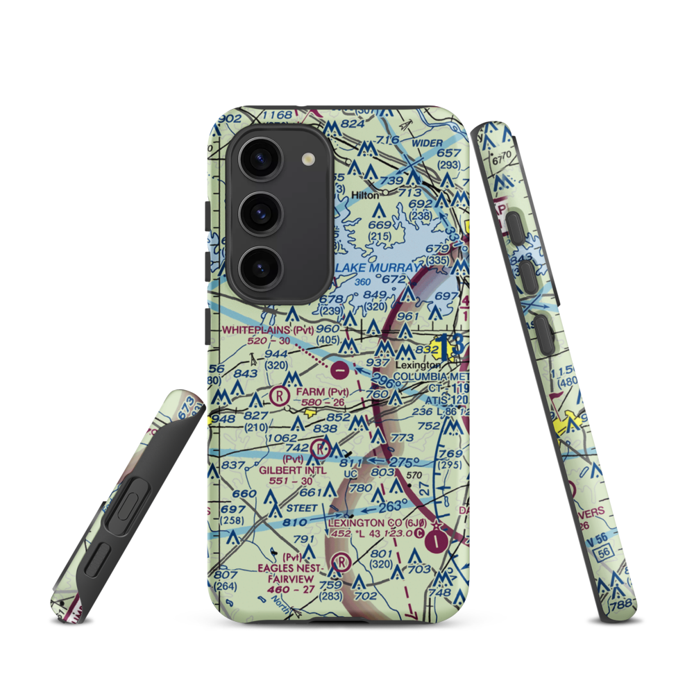 Whiteplains Airport (9SC) VFR Sectional Samsung Phone Case Samsung Galaxy S23 model shown