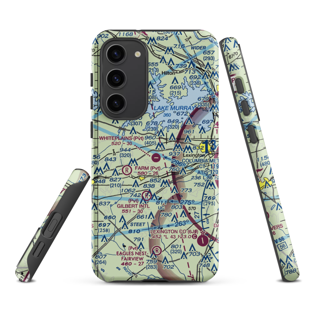 Whiteplains Airport (9SC) VFR Sectional Samsung Phone Case Samsung Galaxy S23 Plus model shown