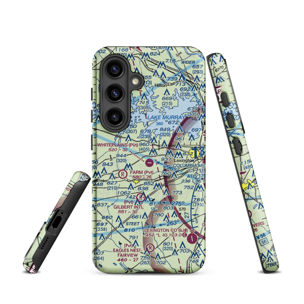 Whiteplains Airport (9SC) VFR Sectional Samsung Phone Case Samsung Galaxy S24 model shown