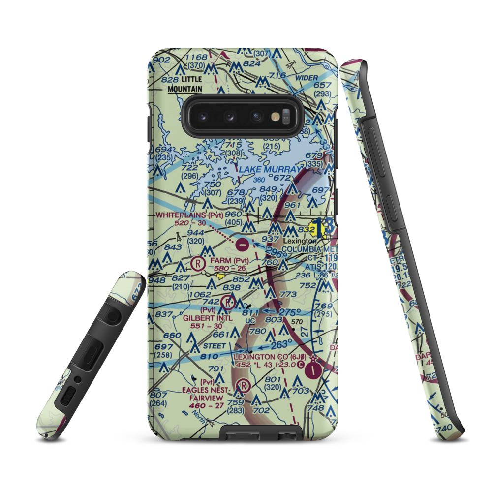 Whiteplains Airport (9SC) VFR Sectional Samsung Phone Case Samsung Galaxy S10 Plus model shown