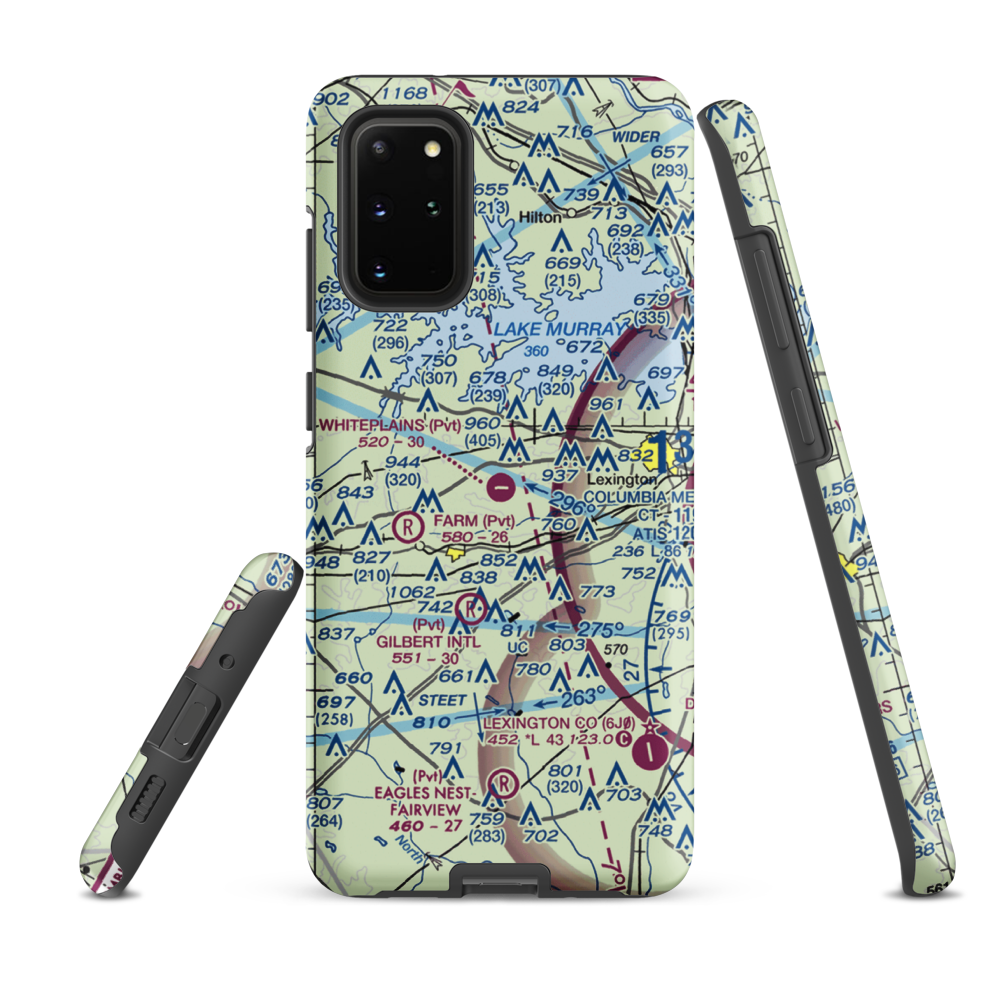 Whiteplains Airport (9SC) VFR Sectional Samsung Phone Case Samsung Galaxy S20 Plus model shown