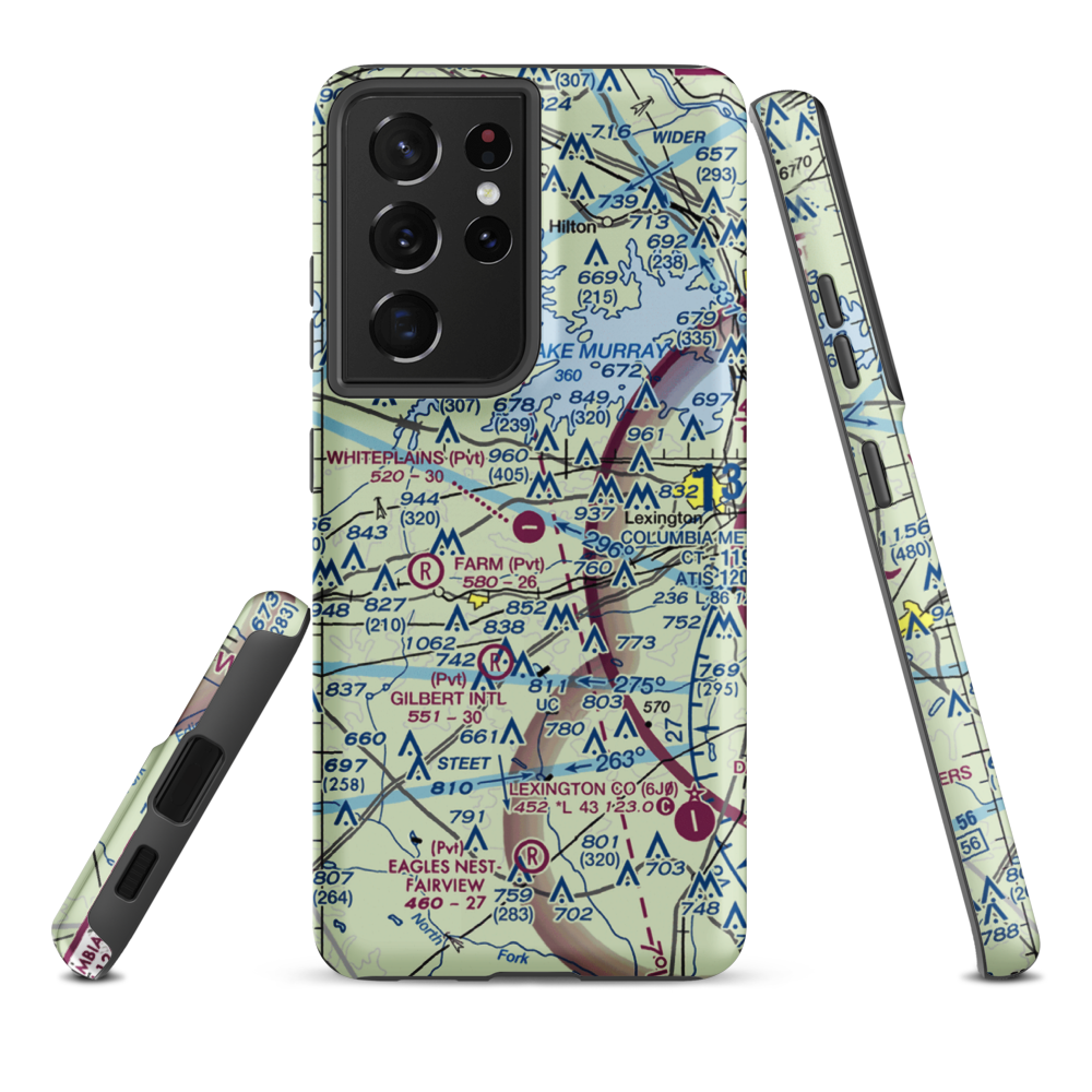 Whiteplains Airport (9SC) VFR Sectional Samsung Phone Case Samsung Galaxy S21 Ultra model shown