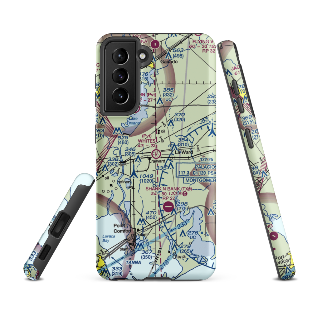 Whites Airport (47TE) VFR Sectional Samsung Phone Case Samsung Galaxy S21 FE model shown