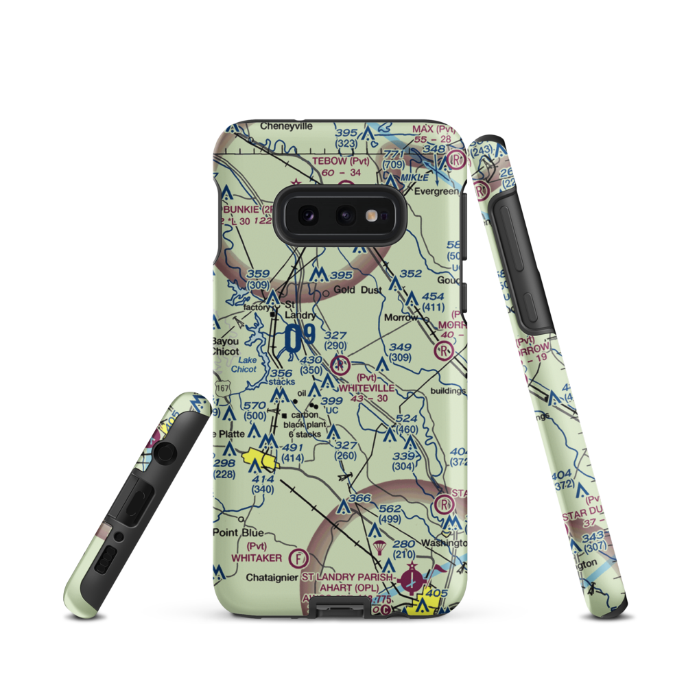 Whiteville Airport (38LA) VFR Sectional Samsung Phone Case Samsung Galaxy S10e model shown