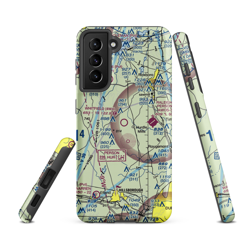 Whitfield Farms Airport (4W4) VFR Sectional Samsung Phone Case Samsung Galaxy S21 FE model shown