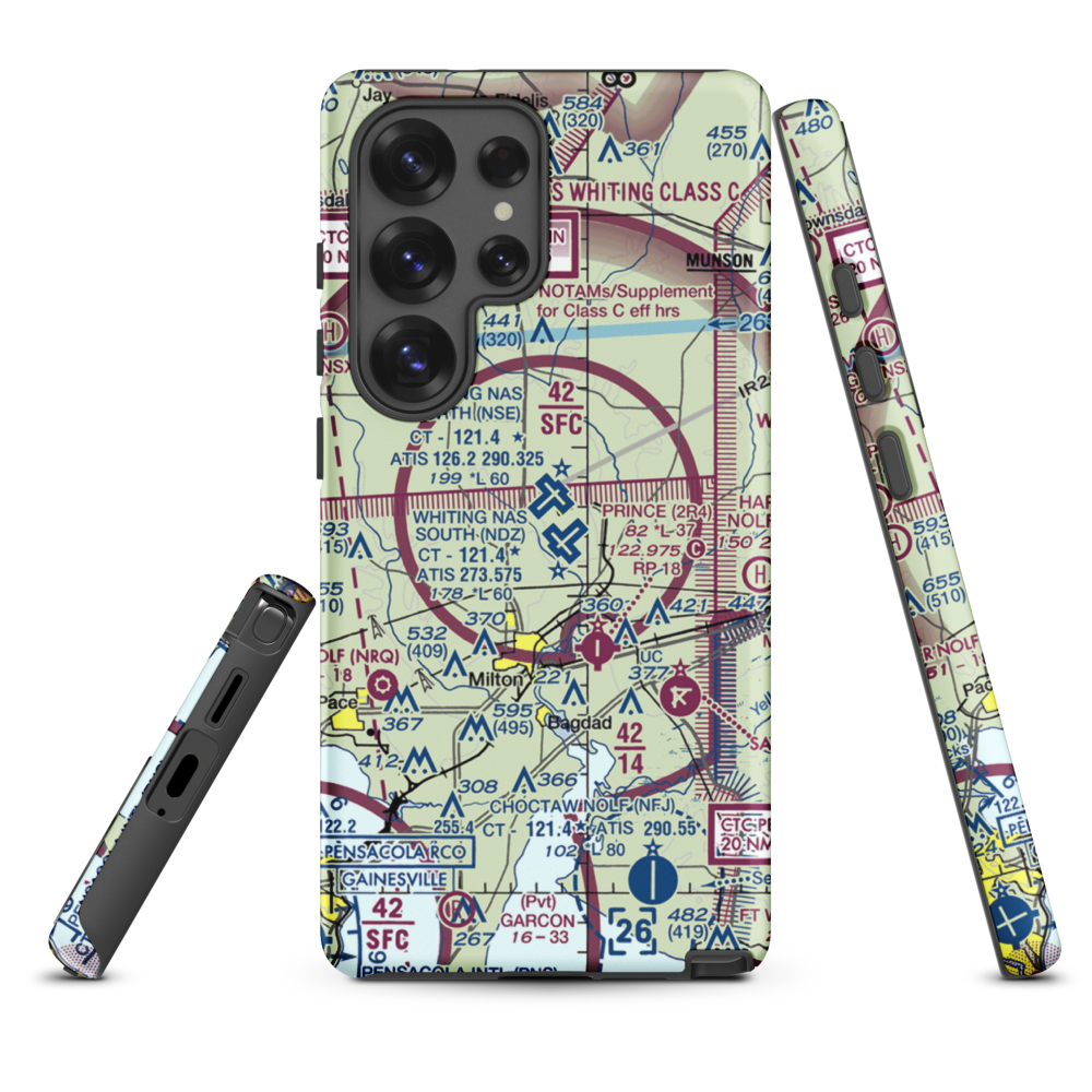 Whiting Field Naval Air Station South Airport (NDZ) VFR Sectional Samsung Phone Case Samsung Galaxy S25 Ultra model shown