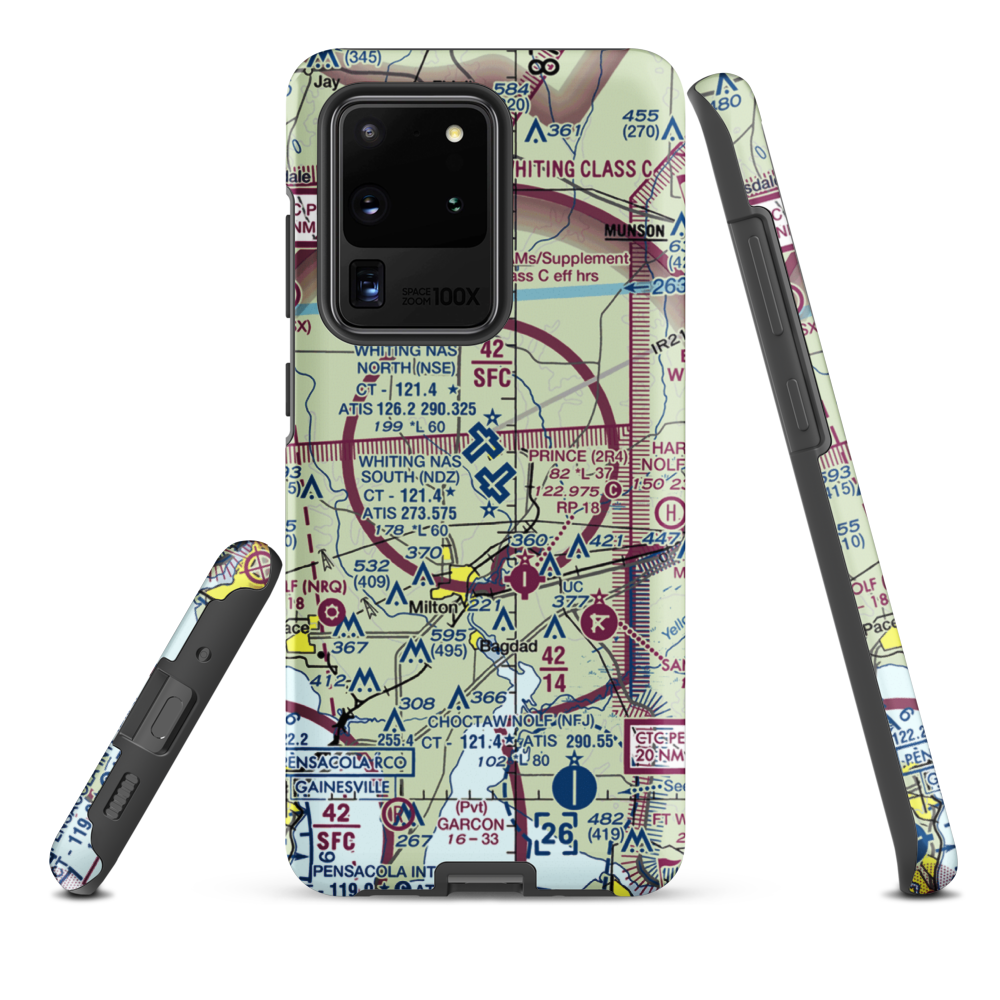 Whiting Field Naval Air Station South Airport (NDZ) VFR Sectional Samsung Phone Case Samsung Galaxy S20 Ultra model shown