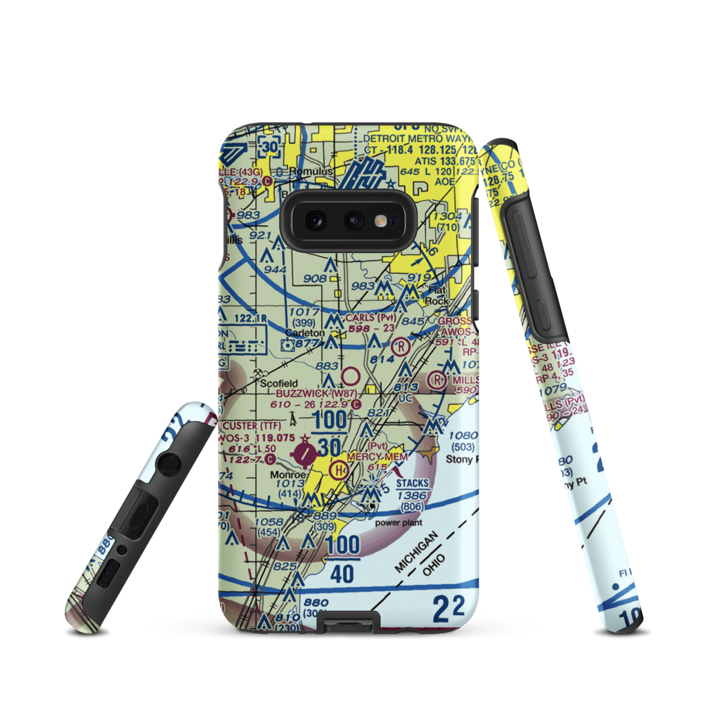 Wickenheiser Airport (W87) VFR Sectional Samsung Phone Case Samsung Galaxy S10 Plus model shown